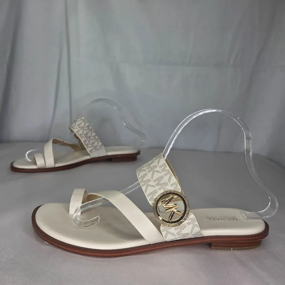 NWT Michael Kors MMK Vera Toe-Ring Slip-On Flat Sandals - Picture 1 of 7